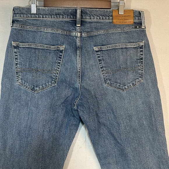 Lucky Brand Jeans 410 Athletic Slim Fit Men's 35x30 Blue Denim - Picture 9 of 12